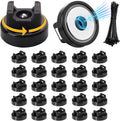 25 Pcs zbab1 Magnetic Zip Tie Mount Base, 35LBS Strong Magnetic Wire Holder & Cable Clips,Magnetic cable management for cars, offices, homes, and boats Diameter 25mm