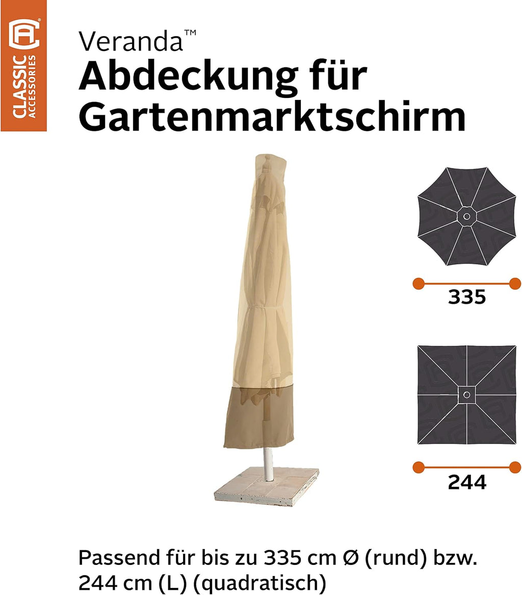 Classic Accessories Veranda Water-Resistant 11 Foot Patio Umbrella Cover