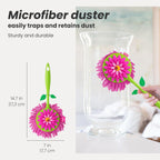 Vigar Flower Power Microfiber Duster with Non-Slip Handle