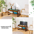 latifolia 2 Tier Shoe Rack Bench with Flip-Top Storage, Green