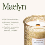 LA JOLIE MUSE Ginger & White Musk Scented Candle for Home, Soy Wax, 40 Hrs