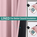 Yakamok 100% Blackout Curtains Energy Saving Thermal Insulated 2 Thick Layers - Image 3