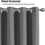 100% Blackout Shield Curtains, Dark Gray, 2 Panels, Grommet Top, Thermal - Image 5