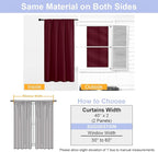 Simplebrand Ava Burgundy Blackout Curtains - Image 8