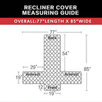 Easy-Going Recliner Sofa Slipcover Reversible Sofa Cover Water Resistant Couch - Image 5