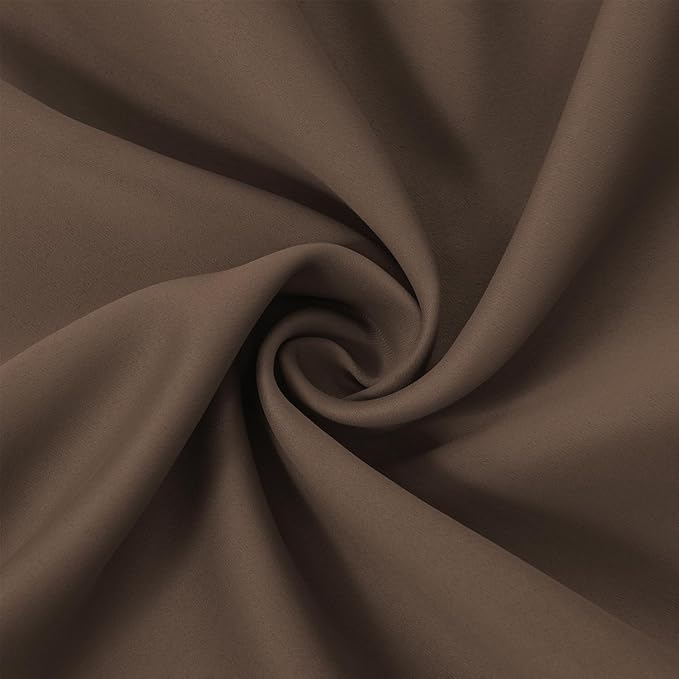 LEMOMO Chocolate Brown Blackout Curtains 38 x 54 Inch Length/Set of 2 Curtain - Image 5