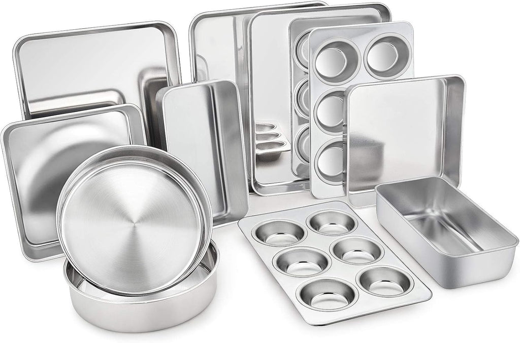 TeamFar Stainless Steel Bakeware Set of 11