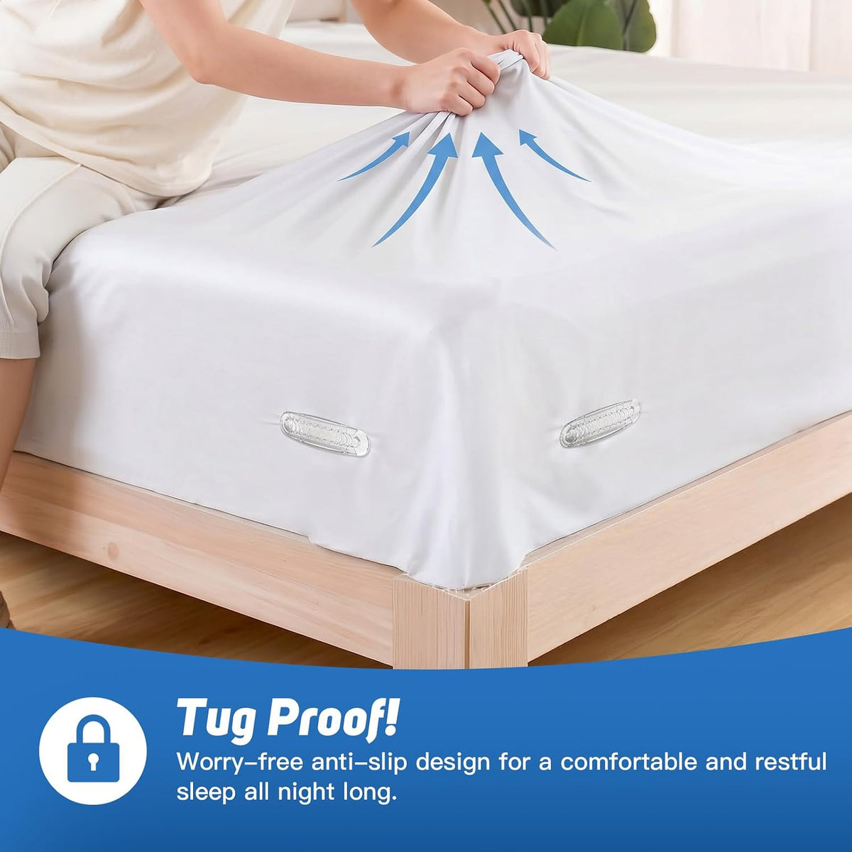 FACIACC 4Pcs Bed Sheet Holder for Corners, Upgrade Fitted Sheet Holder