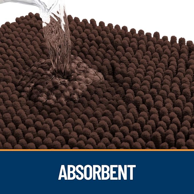 OLANLY Dog Door Mat for Muddy Paws 50x30, Absorbs Moisture and Dirt, Absorbent - Image 3