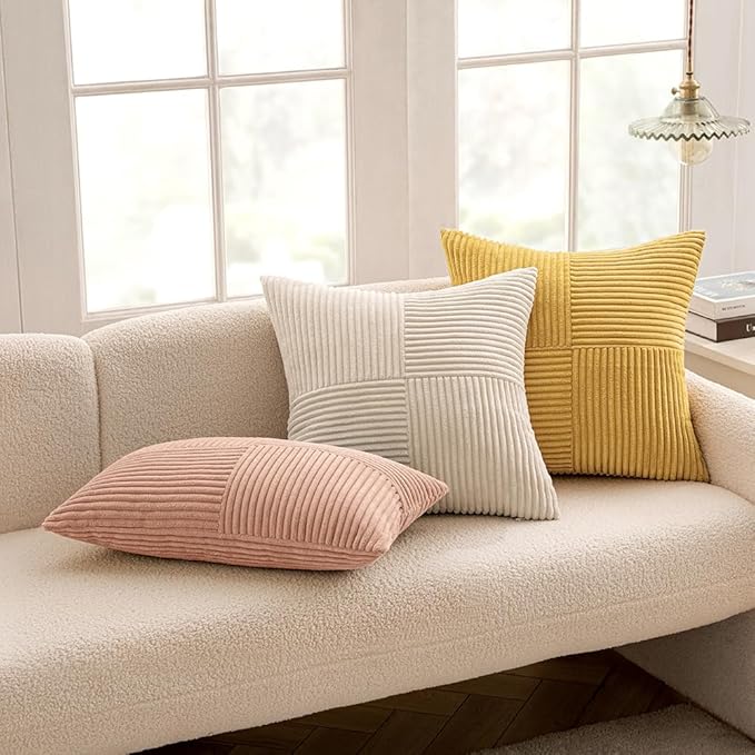 MIULEE Golden Mustard Decorative Throw Pillow Covers 20x20 Inch - Image 5