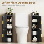 Yoobure Fluted Small Bathroom Storage Cabinet, Narrow Toilet Paper Cabinets