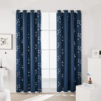 Deconovo Designer Series Silver Cubic Print Blackout Curtains - Image 2