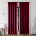 Simplebrand Ava Burgundy Blackout Curtains by Simplebrand