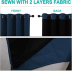 NICETOWN Blackout Curtains 80 inches Long, Full Light Blocking Drapes - Image 5
