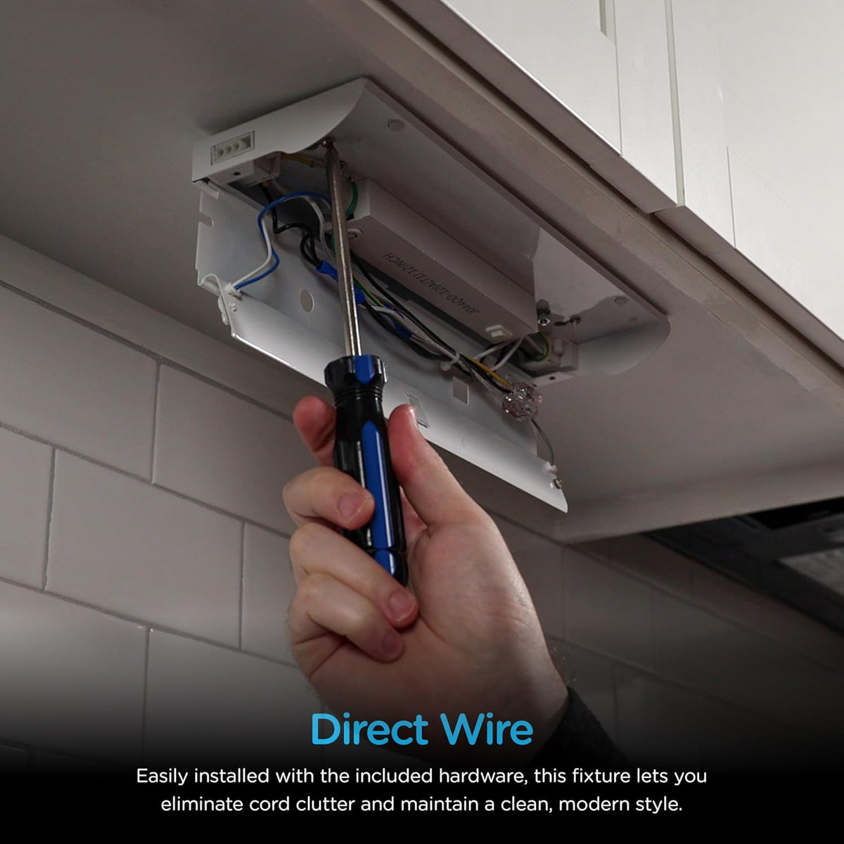 Enbrighten 12 Inch Hardwired Under Cabinet Light with 5 Color Temperatures