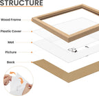 upsimples 16x20 Picture Frame Solid Wooden, Nursery Wall Frames Set of 3