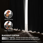Deconovo Blackout Curtain Panels Window Draperies Rod Pocket/Back Tab Curtains - Image 5