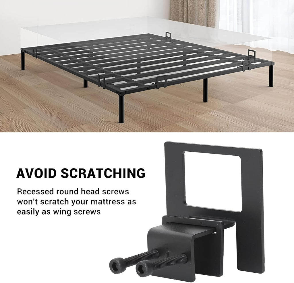6 Pack Adjustable Mattress Slide Stopper for Metal Bed Frame