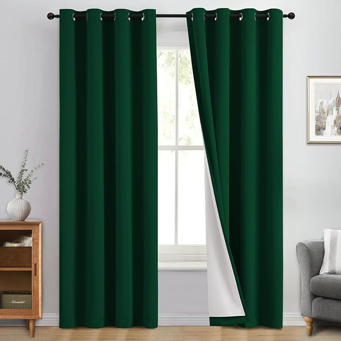 Yakamok 100% Blackout Curtain Panels 84 inches Cold and Light Blocking Drapes by Yakamok