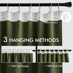 MIULEE Olive Green Back Tab Blackout Curtains 84 Inch Length 2 Panels Set - Image 3