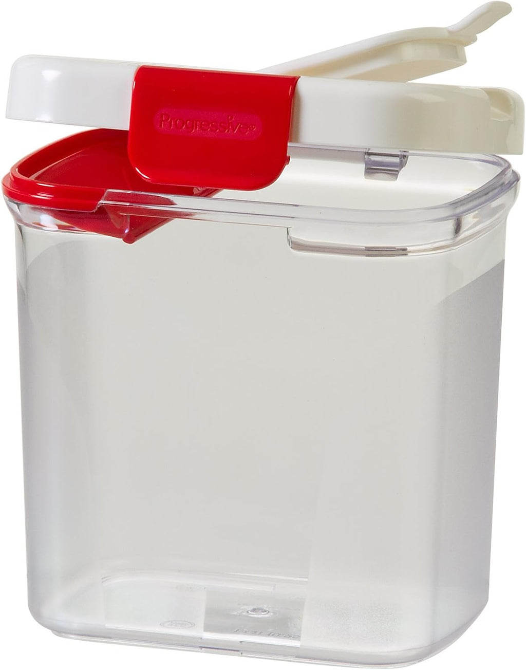 Progressive PrepSolutions Sugar Keeper – Airtight Storage Container for Keeping Sugar Fresh, BPA-Free, 4 lb Capacity, Easy Pour Design, White/red