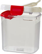 Progressive PrepSolutions Sugar Keeper – Airtight Storage Container for Keeping Sugar Fresh, BPA-Free, 4 lb Capacity, Easy Pour Design, White/red