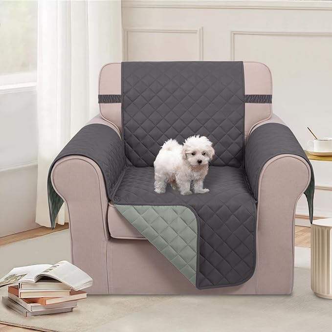 U-NICE HOME Reversible Oversized Chair Covers Quilted Water Repellent Pet - Image 2