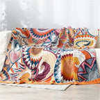 MSGKV Boho Throw Blanket for Couch 50"x60" 100% Cotton Sofa Blanket Spring - Image 2