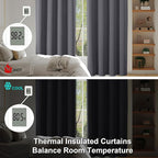 Simplebrand Ava Grey Blackout Extra Long 10ft Curtains - Image 6