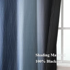 Estelar Textiler Black and Navy Blue Ombre Blackout Curtains 45 Inches Long - Image 5