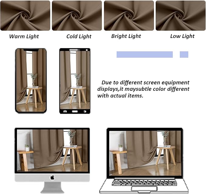Simplebrand Brown Blackout Curtains - Image 9