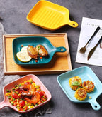 Blue & Pink Ceramic Bake & Serve Set – Pastel 2-Piece Ceramic Baking Dish Set, Oven Safe Bakeware for Kitchen & Table