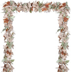 DearHouse 2 Pack Fall Garland Maple Leaf, 5.9Ft/Piece 7 Colors Hanging Vine Garland Artificial Autumn Foliage Garland Thanksgiving Decor for Home Wedding Fireplace Party Christmas