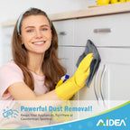 AIDEA Gray Microfiber Cleaning Cloth-100PK, Cleaning Rags 12"x12" Absorbent