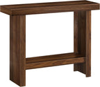 MAHANCRIS Modern Console Table, 39.4" Rectangular Entryway Table, Walnut