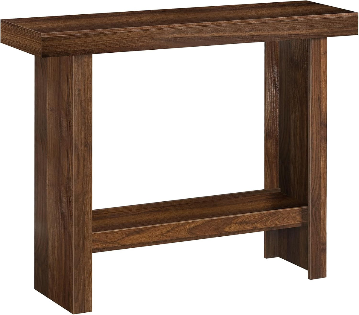 MAHANCRIS Modern Console Table, 39.4" Rectangular Entryway Table, Walnut