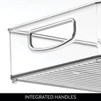 iDesign Stackable Clear Plastic Extra Long Pantry Organizers