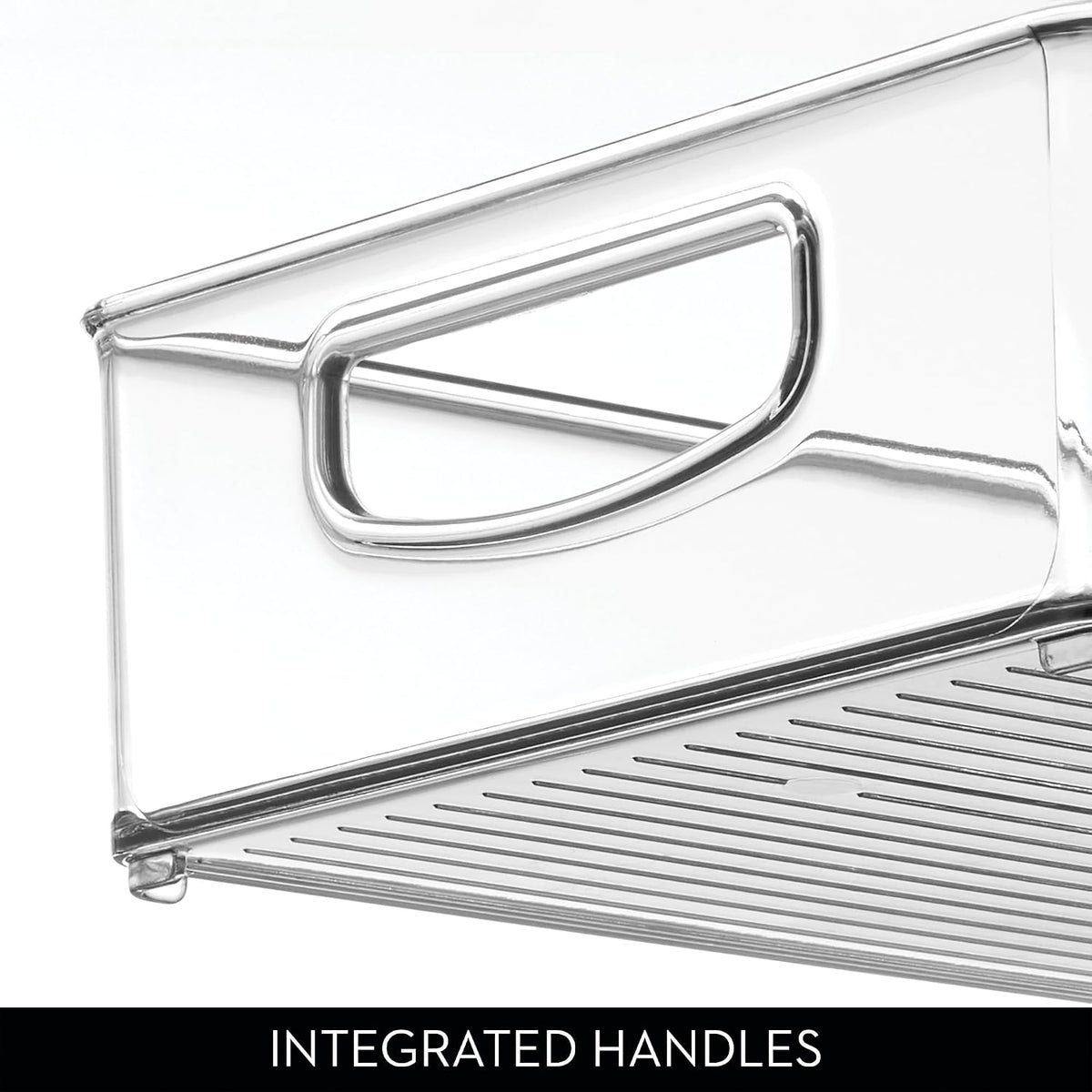 iDesign Stackable Clear Plastic Extra Long Pantry Organizers