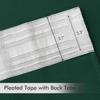 MIULEE Christmas Hunter Green Back Tab Blackout Curtains 102 Inch Long 2 Panels - Image 4