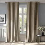 MIULEE Taupe Velvet Curtains 108 inches by MIULEE