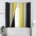 Estelar Textiler Black and Yellow Blackout Curtains 45 Inch Length, Full Light by ESTELARTEXTILER
