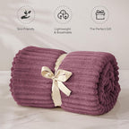 BEDELITE Fleece Blanket Twin Size – 3D Ribbed Jacquard Soft and Warm Decorative - Image 4