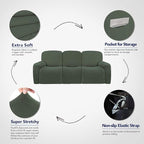 PureFit Super Stretch 3 Seats Recliner Chair Sofa Couch Cover - Image 3