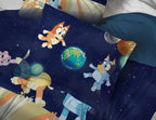 Bluey Bingo Twin Comforter Set 5 Piece Soft Kids Cartoon Bedding, Blue