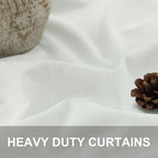 Pitalk Short Linen Textured Blackout Curtains - Image 2