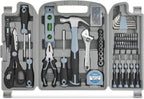 Hi-Spec Household Tool Kit - DIY Hand Tool Set with Toolbox for Home, Red