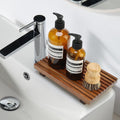 Acacia Wood Risers for Bathroom Tray Kitchen Counter Decor Sink Soap Dish