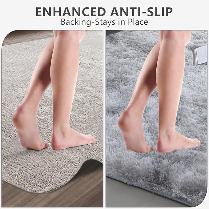 Shag Area Rugs for Bedroom Living Room, 6X9 Ultra Soft Fluffy Area Rugs for Dorm - Image 7