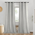 NICETOWN Linen Curtains for Windows 90 inch Long, Grommet Semi Sheer Vertical by NICETOWN