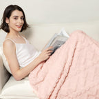 Aganear Fleece Throw Blanket for Couch Sofa 50"x60" Pink